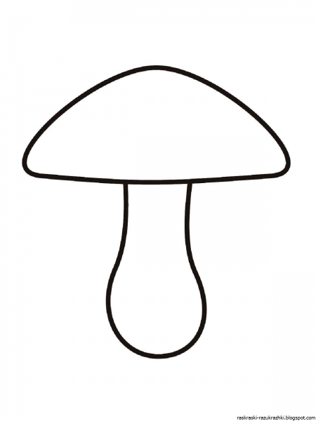 Раскраска подберезовик гриб для детей