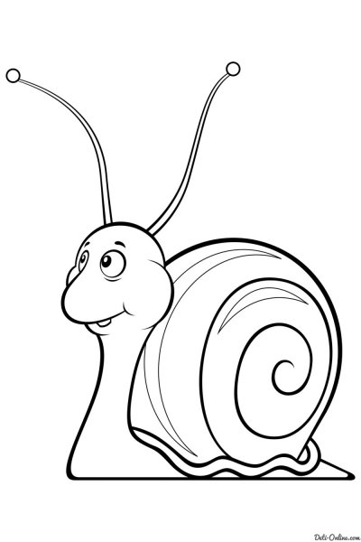 Улитка раскраска
