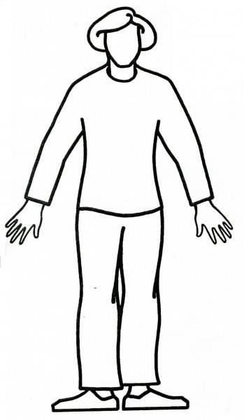 Контур тела человека