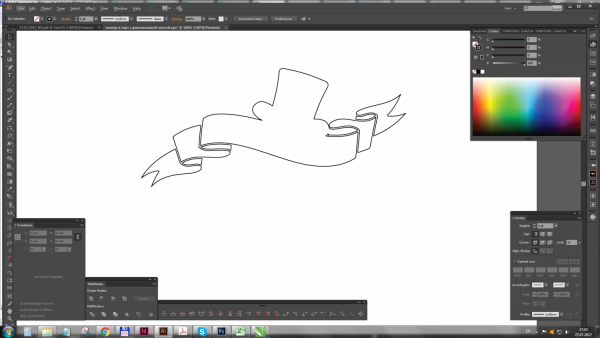 Рисование контуром в фотошопе