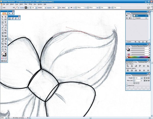 Рисование кривыми иллюстраторе