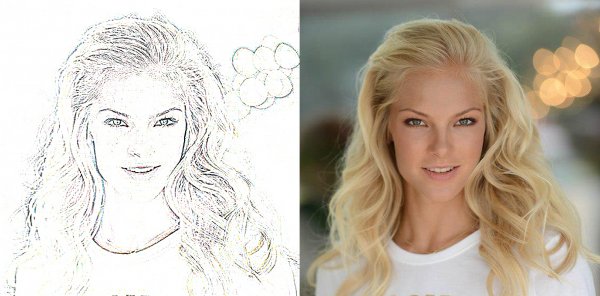 Преобразовать фотографию в рисунок карандашом