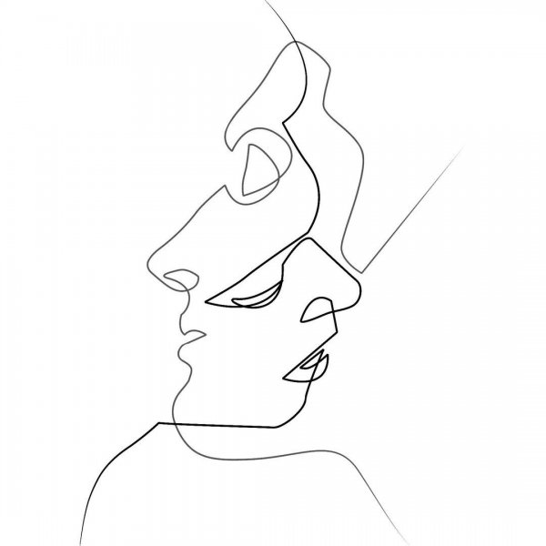 Лицо одной линией