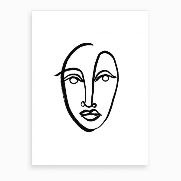 Line Art Monica face