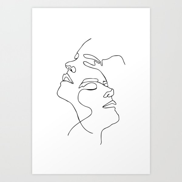 Лицо одной линией Эстетика