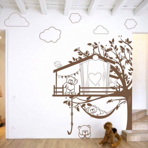 Детский трафарет на стену