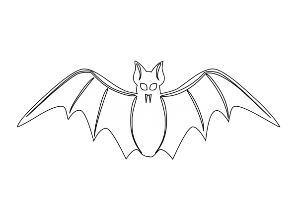 Летучая мышь раскраска контур