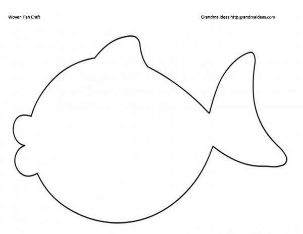 Шаблон рыбки для вырезания
