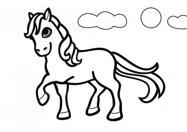 Трафарет лошадки для вырезания