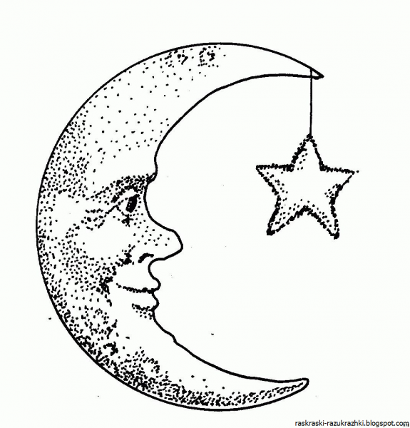 Луна трафарет