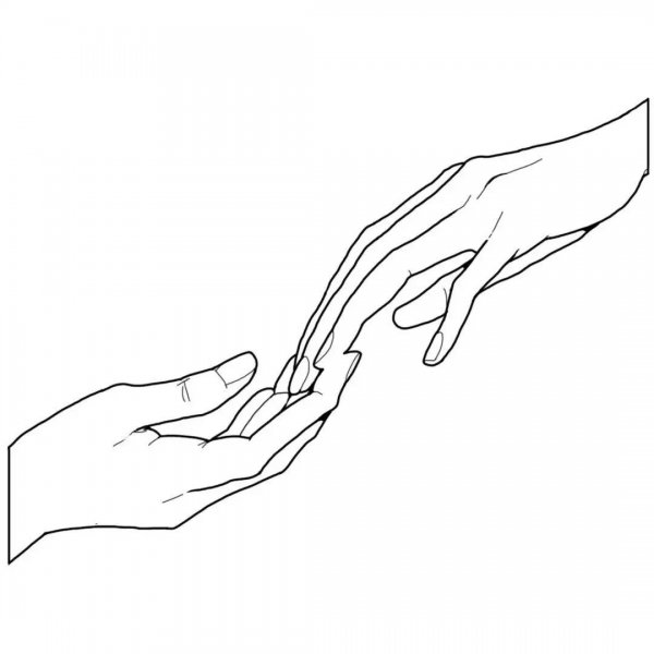 Контурный рисунок руки