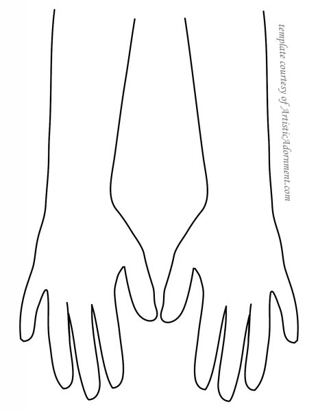 Трафарет детских ладошек