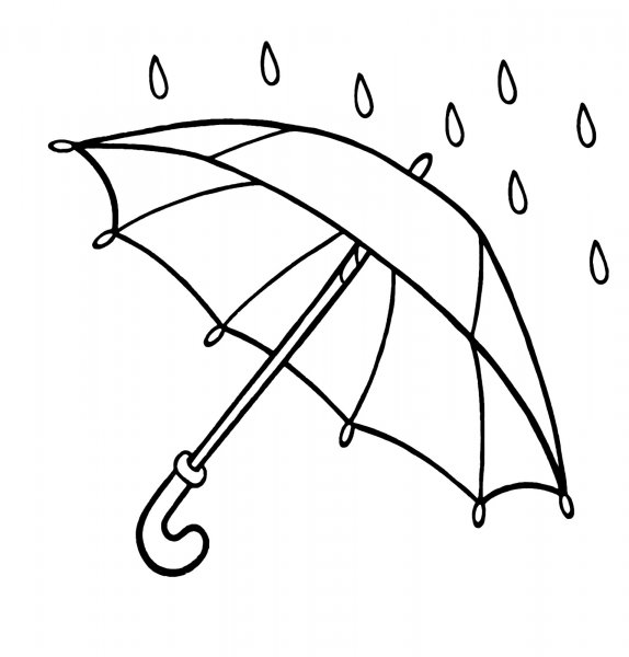 Зонт раскраска для детей