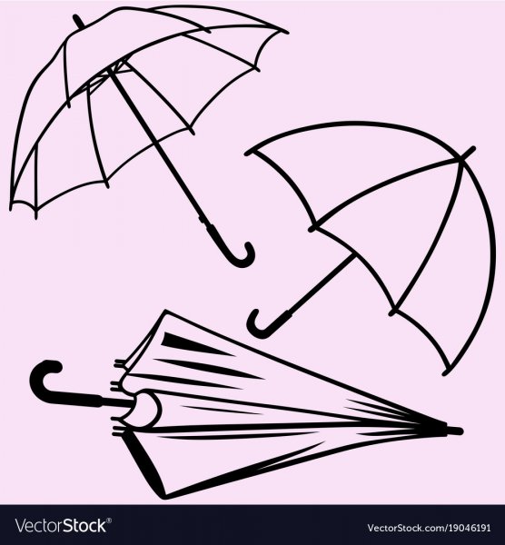 Зонт закрытый силуэт