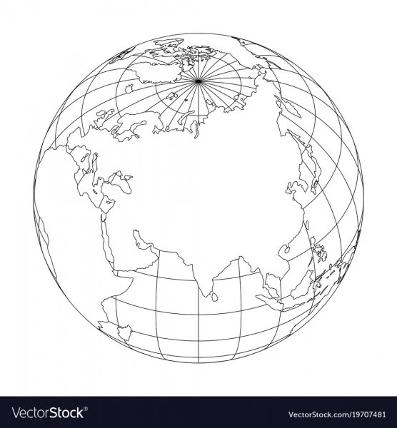 Земной шар контур