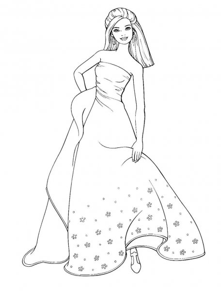 Принцесса. Раскраска