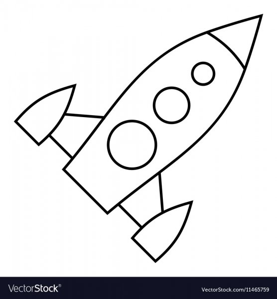Контур ракеты для детей