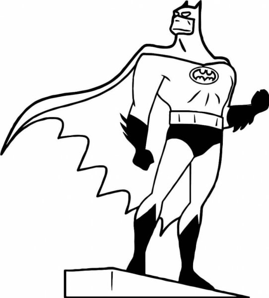 Раскраска Супергерои Марвел Бэтмен