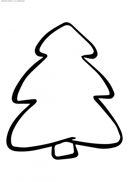 Трафарет елочки для вырезания