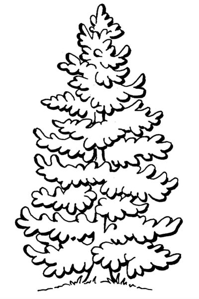 Раскраска елка Новогодняя
