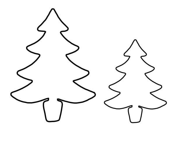 Елочка раскраска для детей