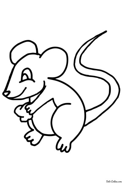 Мышка раскраска
