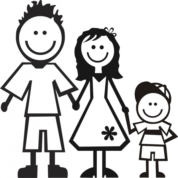 Силуэты членов семьи