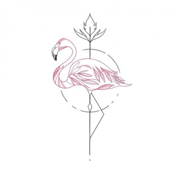 Трафарет Фламинго