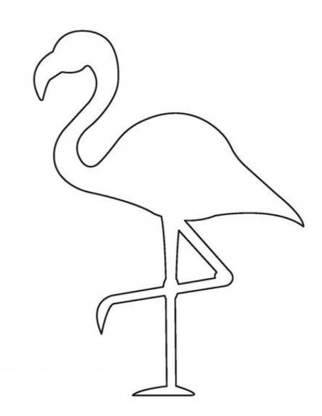 Трафарет Фламинго для вырезания