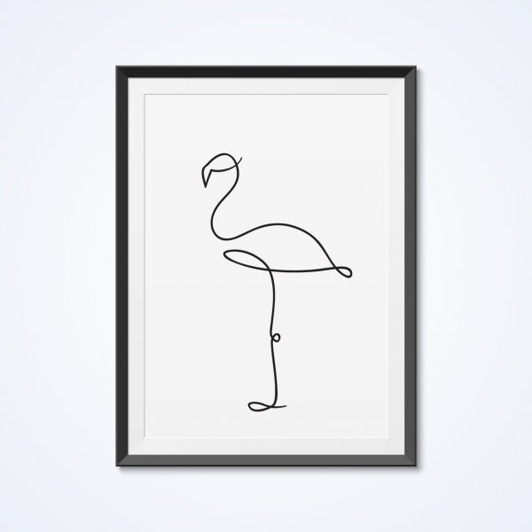 Раскраска птицы Фламинго