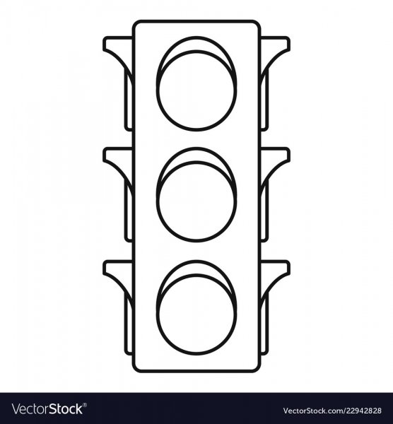 Светофор раскраска для малышей