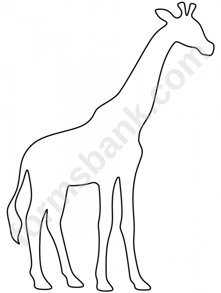 Жирафик раскраска для малышей