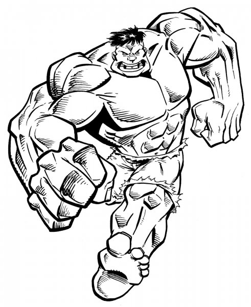 Халк чёрно белый