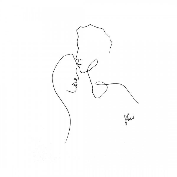 Поцелуй контур