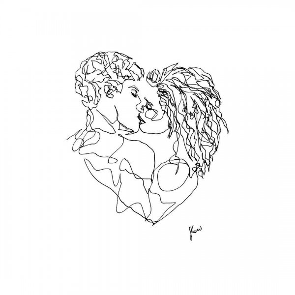 Поцелуй одной линией