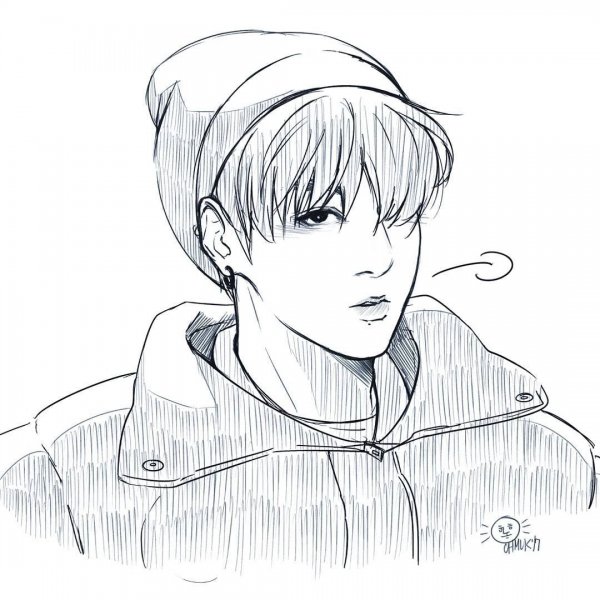 Раскраски Тэхен из BTS