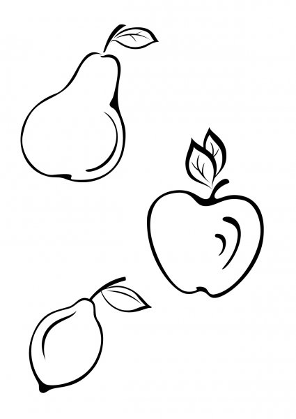 Груша раскраска