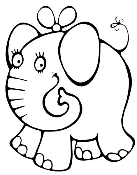 Раскраски с контуром для малышей