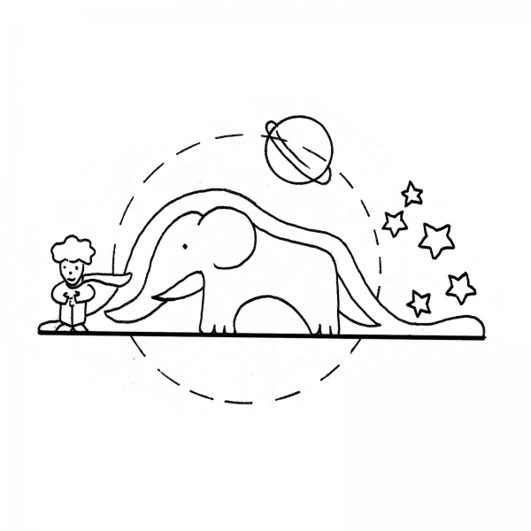 Маленький принц и Лис раскраска