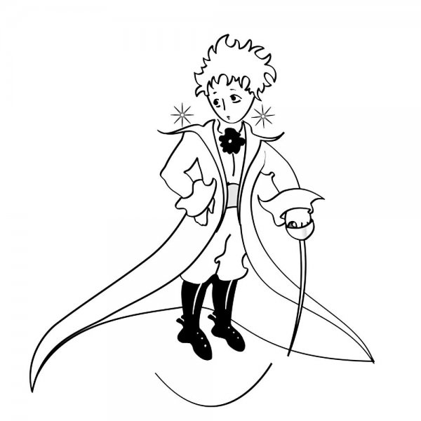 Раскраска маленький принц а де сент-Экзюпери