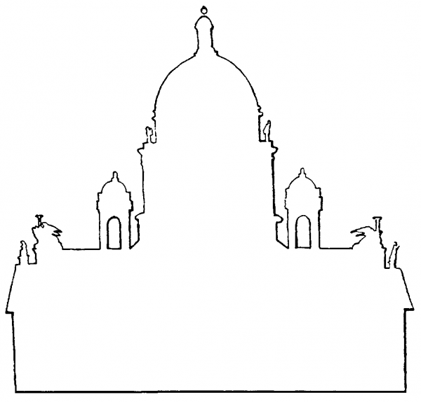 Силуэты достопримечательностей Санкт-Петербурга