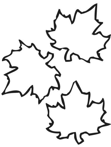 Листья трафарет