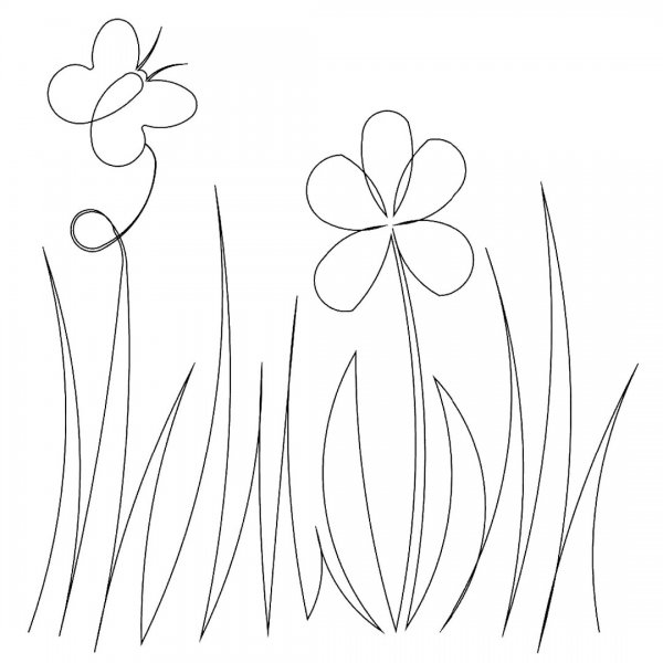 Трафарет травы