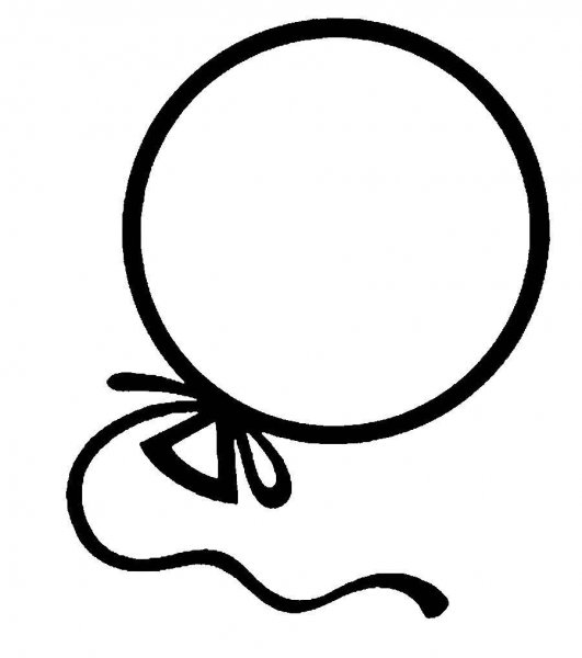 Раскраска шарики воздушные для детей