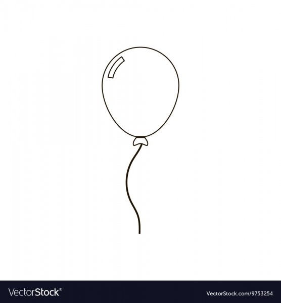 Воздушный шарик раскраска