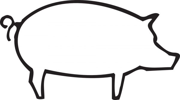 Свинья контур