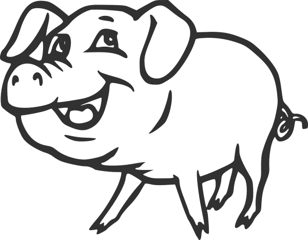 Свинья трафарет