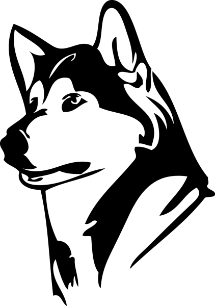 Трафарет хаски