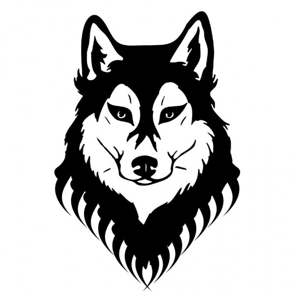 Тату хаски эскиз