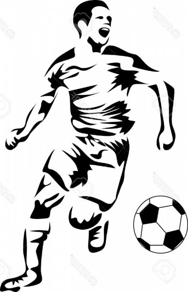 Футболист эскиз